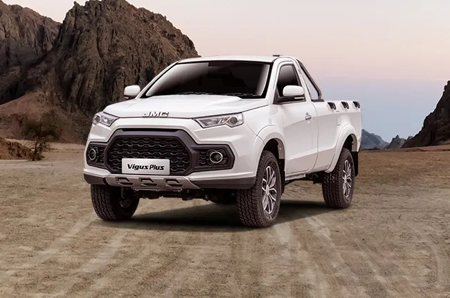 Vigus Plus Single Cab in a dirty road in the mountains