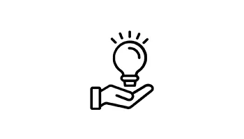 A hand with a lamp floating above it